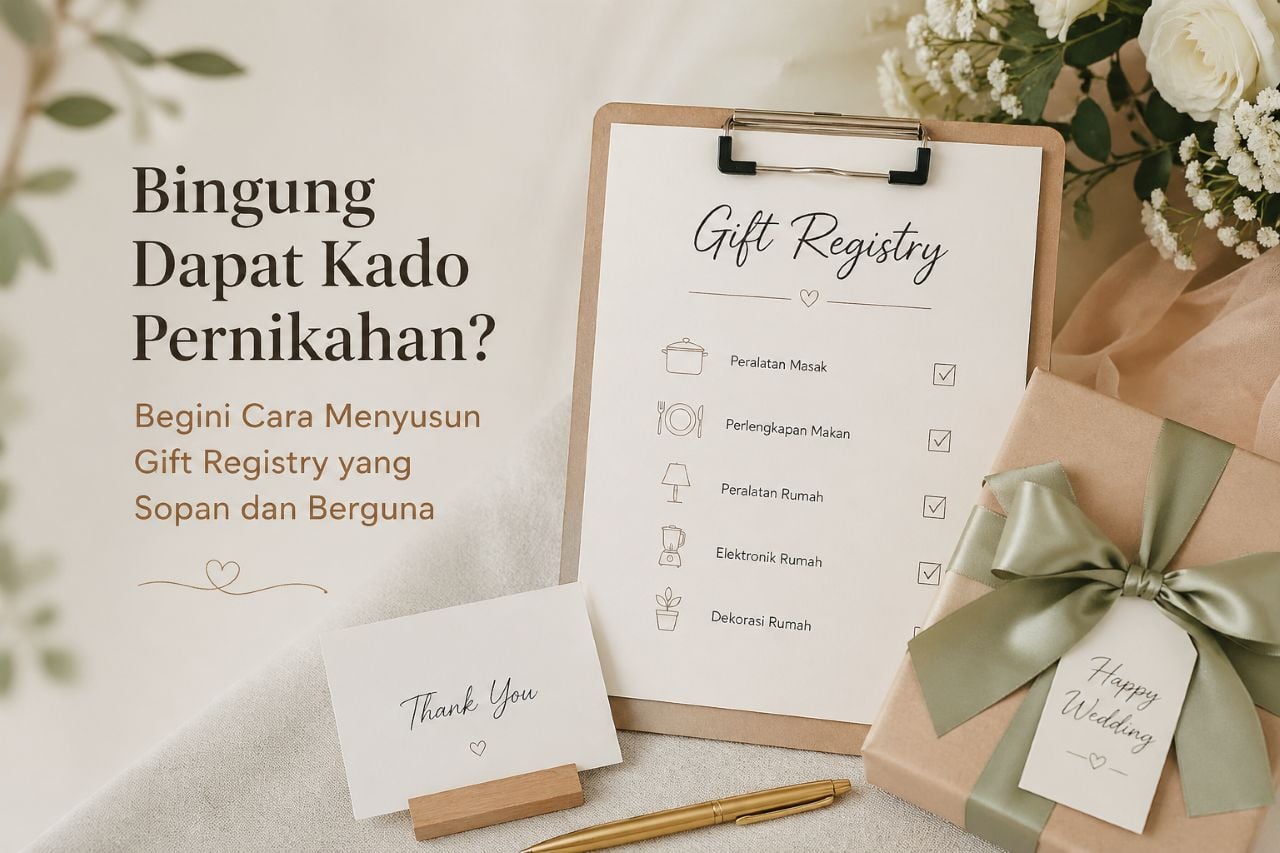 Bingung Dapat Kado Pernikahan? Begini Cara Menyusun Gift Registry yang Sopan dan Berguna