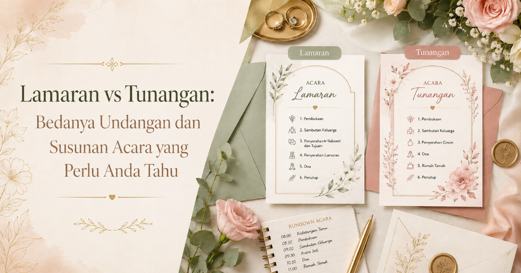 Lamaran di Rumah, Tunangan di Gedung: Apa Saja yang Perlu Dibedakan dalam Undangan dan Susunan Acara?