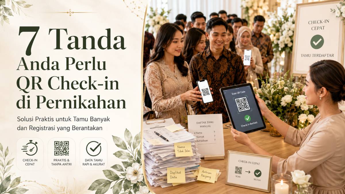 7 Tanda Anda Perlu QR Check-in di Pernikahan: Solusi Praktis untuk Tamu Banyak dan Registrasi yang Berantakan